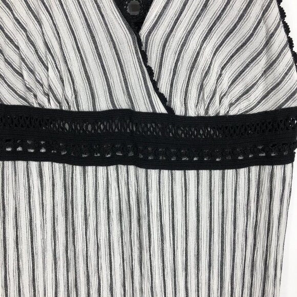 Anthropologie Lilka Black & White Striped Maxi Y-Back Dress ~XS - Picture 10 of 16
